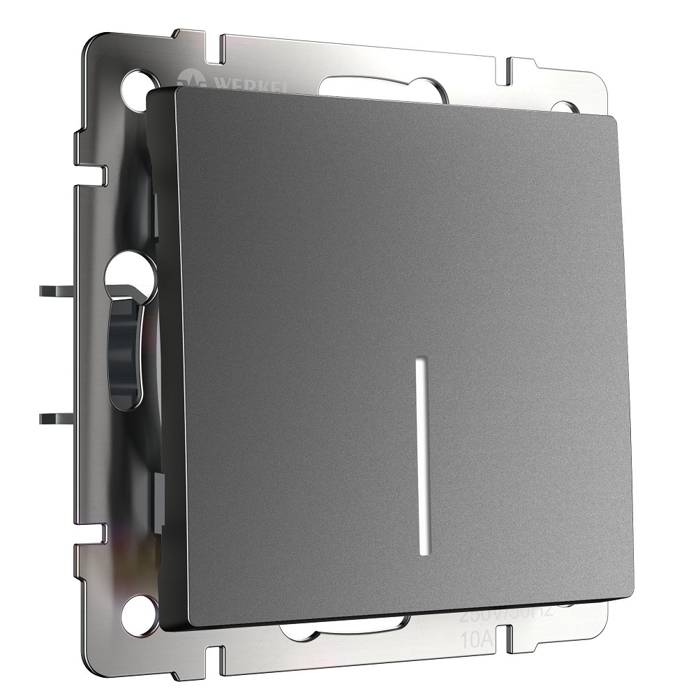 original-7216.jpg Выключатель Werkel одноклавишный встраиваемый графит матовый (a063096) — изображение 1