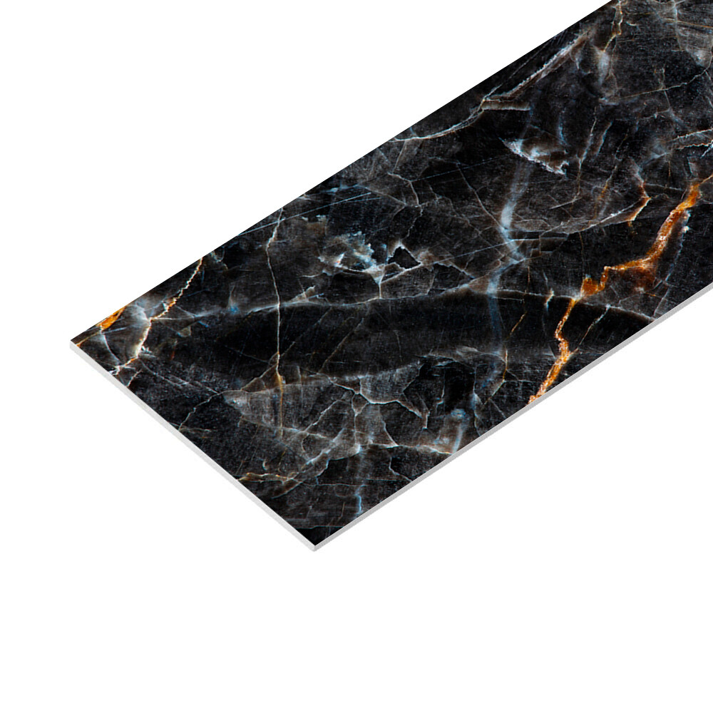 original-7218.jpg Панель стеновая пластик для кухни 3000х600х1,5 мм мрамор черный с золотом — изображение 1