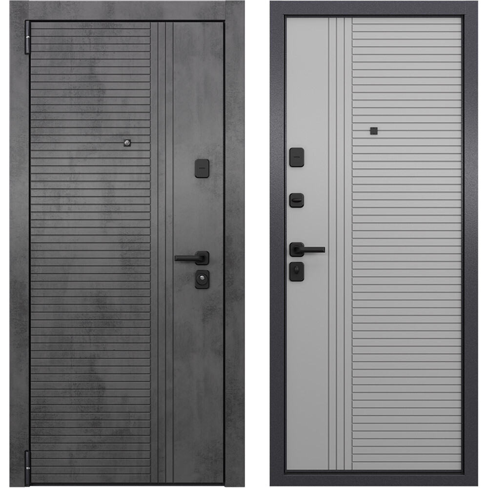 original-7399.jpg Дверь входная Torex Талса левая ферро - бетон темный 860х2050 мм — изображение 1
