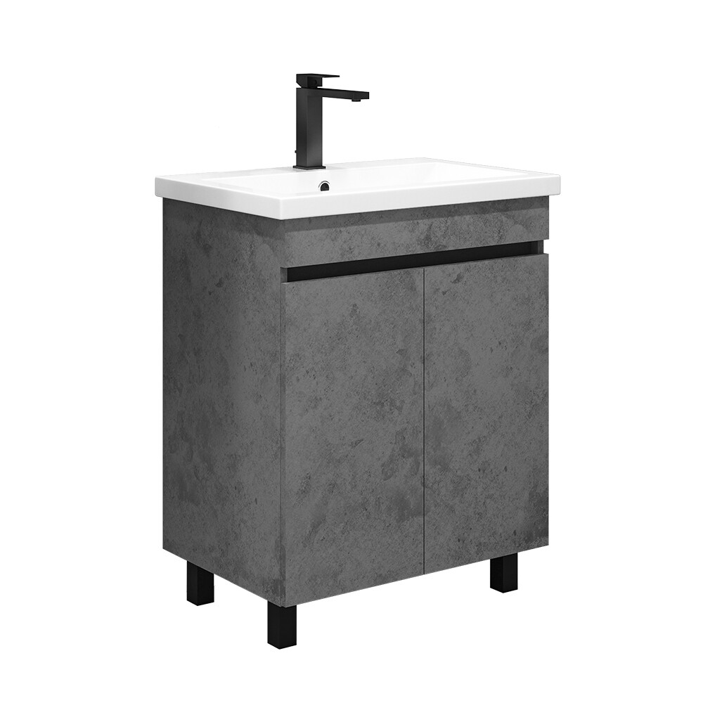 original-7422.jpg Тумба под раковину Comforty Варадеро 70 см напольная бетон светлый (00-00021238CF) — изображение 1