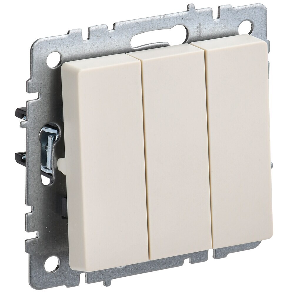 original-7437.jpg Выключатель IEK Brite ВС10-3-0-БрКр трехклавишный встраиваемый бежевый (BR-V30-0-10-K10) — изображение 1