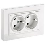 Розетка IEK Brite РС12-3-БрБ встраиваемая белая (BR-R21-16-K01-F)