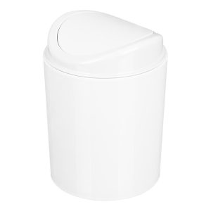 Ведро для мусора БытПласт с крышкой 1 л пластик белое