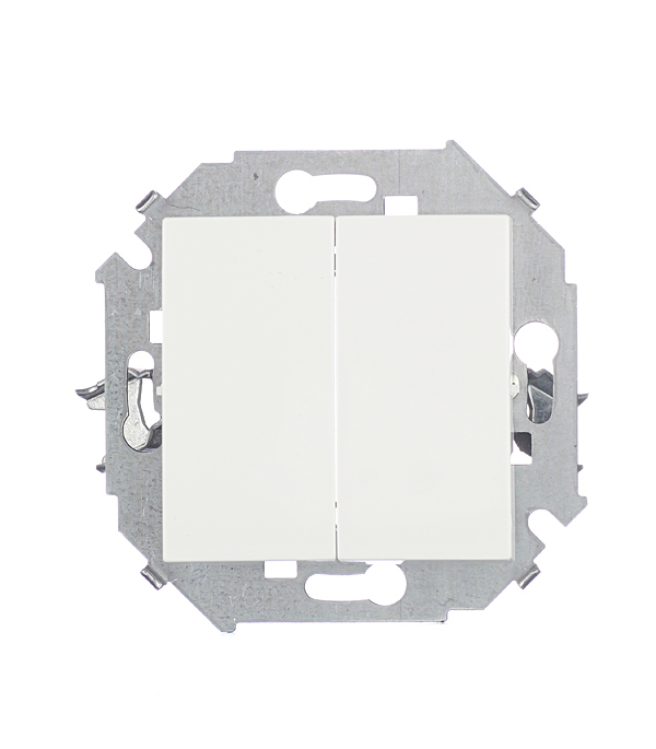original-7499.jpg Выключатель Simon 15 двухклавишный встраиваемый белый (1591398-030) — изображение 1