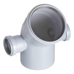 Отвод Valfex d110х50 мм 45° пластиковый с выходом d50 мм универсальный для внутренней канализации (23113150)