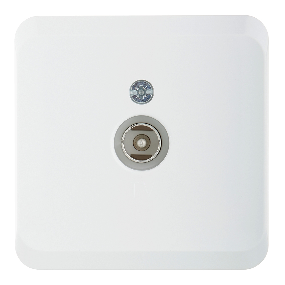 original-7698.jpg Розетка телевизионная Systeme Electric Этюд накладная белая (TVA-002B) — изображение 1