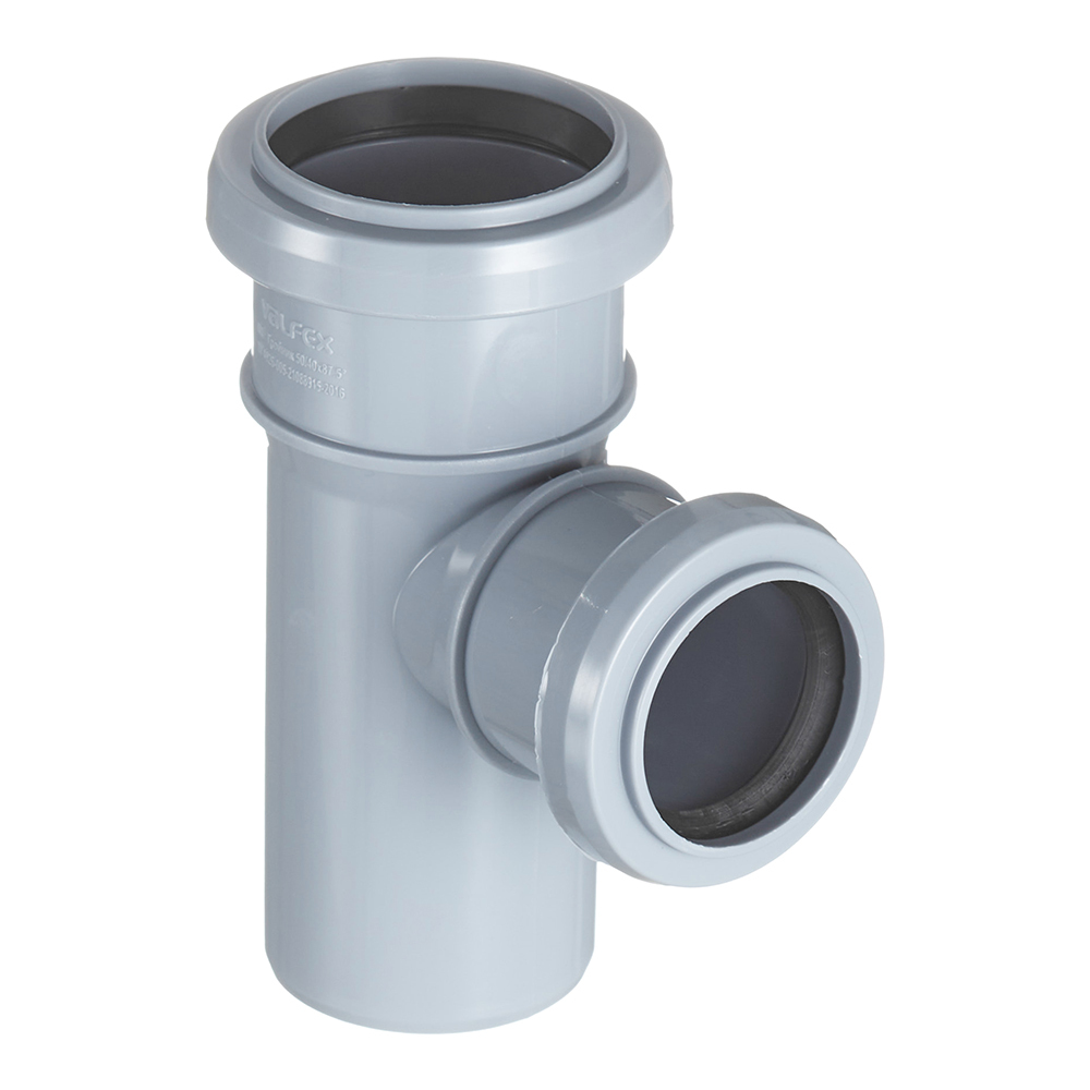 original-7699.jpg Тройник Valfex d50х40 мм 87° пластиковый для внутренней канализации — изображение 1
