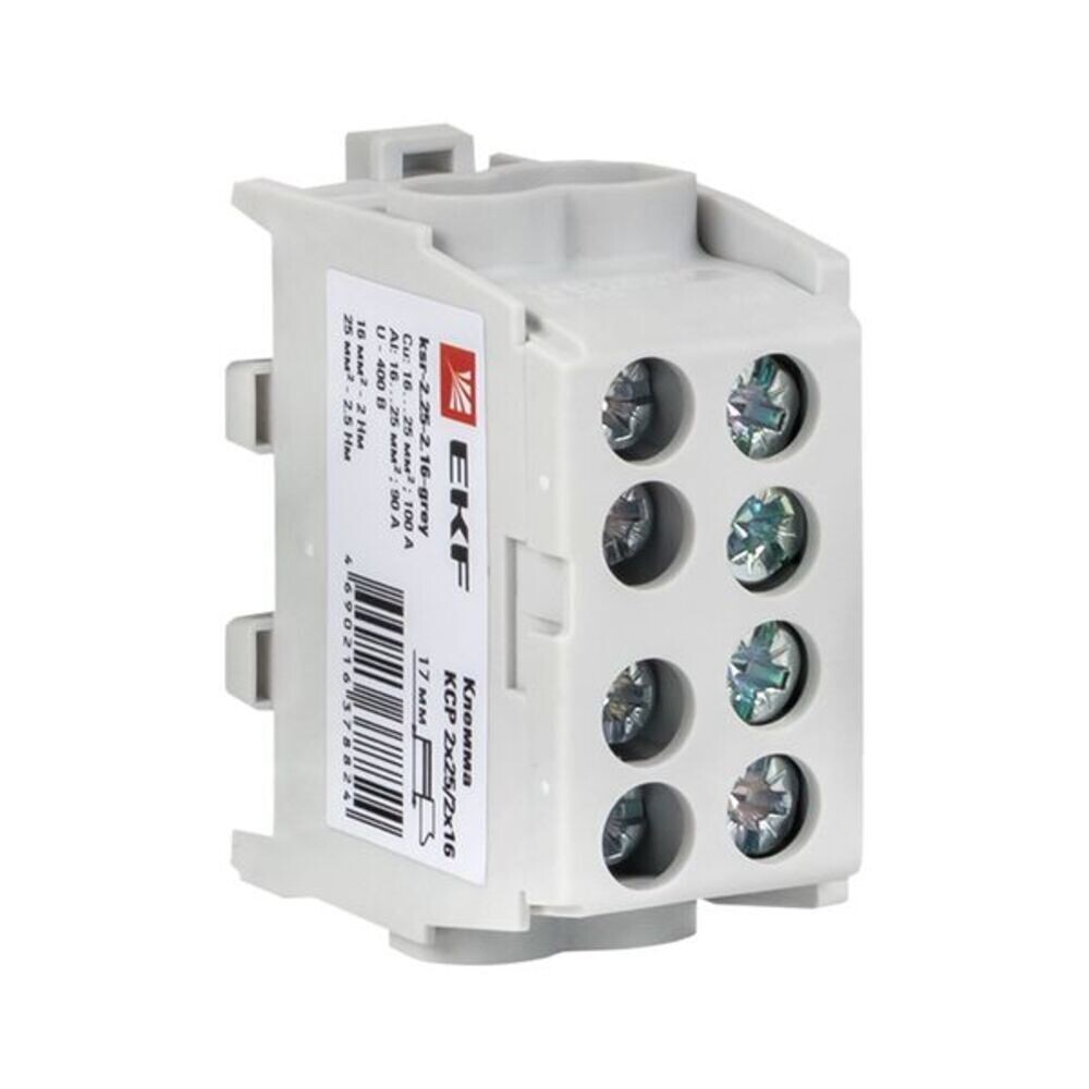 original-7727.jpg Клемма на 4 провода EKF PROxima 2,5-25 кв.мм с двойным винтом серая (ksr-2.25-2.16-grey) — изображение 1