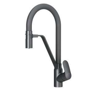 Смеситель для кухни AM.PM Like черный с гибким изливом с подключением к фильтру однорычажный (F8007822)