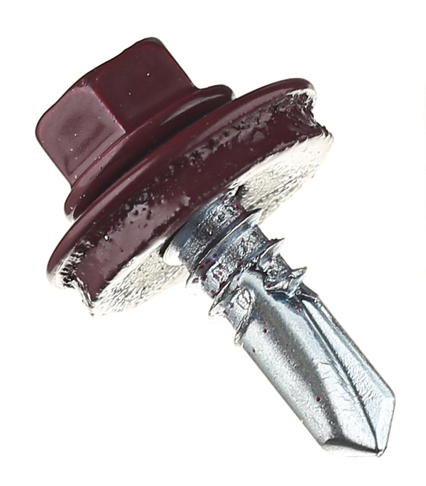 original-7932.jpg Саморезы кровельные с буром 19х5,5 мм металл-металл красное вино RAL 3005 (70 шт.) — изображение 1