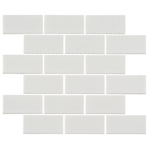Мозаика Starmosaic Brick White Glossy белая керамическая 295х291х6 мм глянцевая