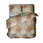 Комплект постельного белья Евро бязь Самойловский текстиль Капучино мультиколор с простыней 220х240 см