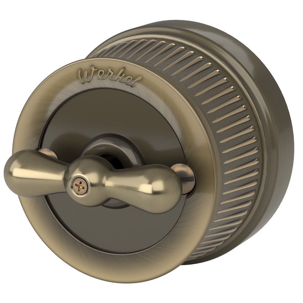 original-812.jpg Переключатель Werkel Ретро одноклавишный встраиваемый бронза (a050766) — изображение 1