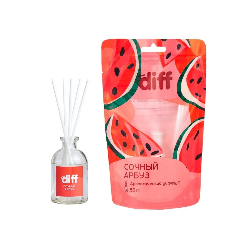 original-8184.jpg Аромадиффузор с палочками Diff Сочный арбуз 50 мл — изображение 1