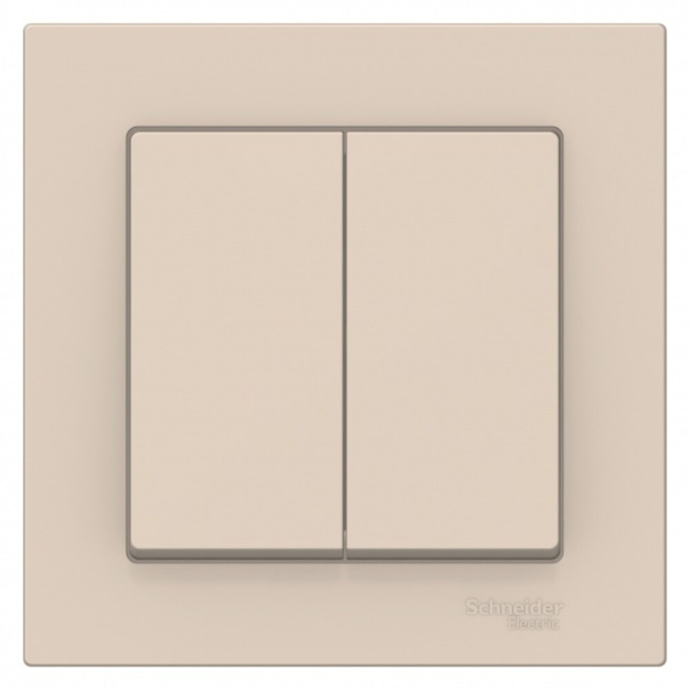 original-8270.jpg Выключатель Systeme Electric AtlasDesign двухклавишный встраиваемый бежевый (ATN000252) — изображение 1