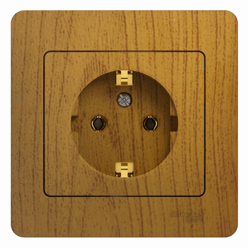 original-8408.jpg Розетка Systeme Electric Glossa встраиваемая дуб (GSL000542) — изображение 1
