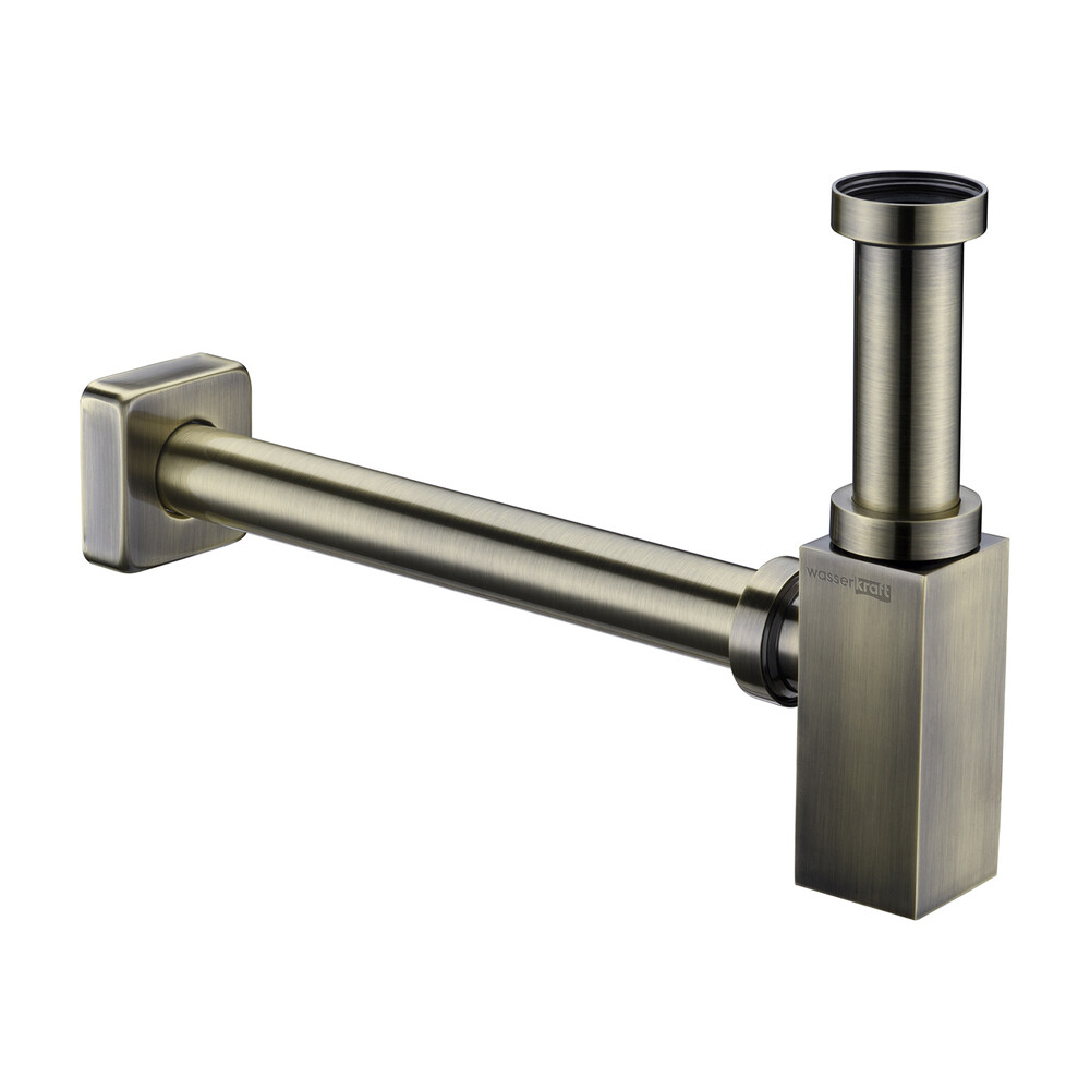 original-8419.jpg Сифон для раковины WasserKraft 1 1/4х32 мм без выпуска с соединением 32 мм светлая бронза (A096) — изображение 1