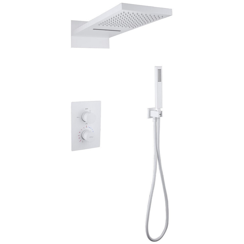 original-8440.jpg Душевая система Abber Weiss Insel встраиваемая с верхним душем с лейкой со смесителем белая (AF8052W) — изображение 1