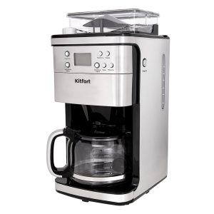 Кофеварка капельная Kitfort КТ-705 черная/серебро