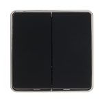 Выключатель Werkel Gallant двухклавишный накладной черный/хром (a050972)