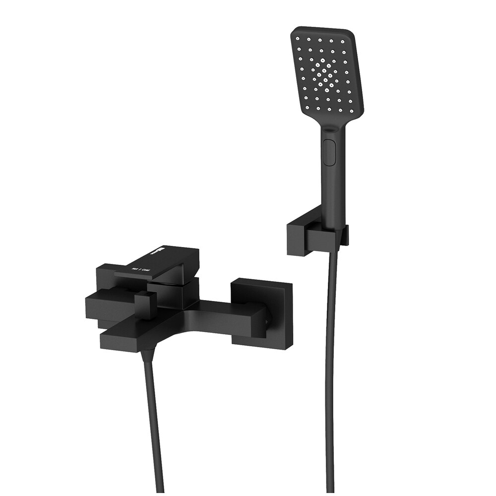 original-8595.jpg Смеситель для ванны WasserKraft Abens черный однорычажный с коротким изливом с лейкой (2001) — изображение 1