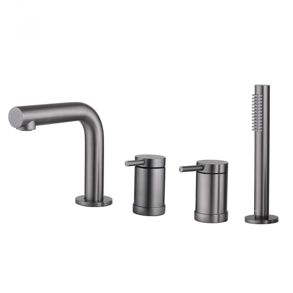 original-8692.jpg Смеситель на борт ванны Abber Emotion никель однорычажный с лейкой (AF8813NG) — изображение 1