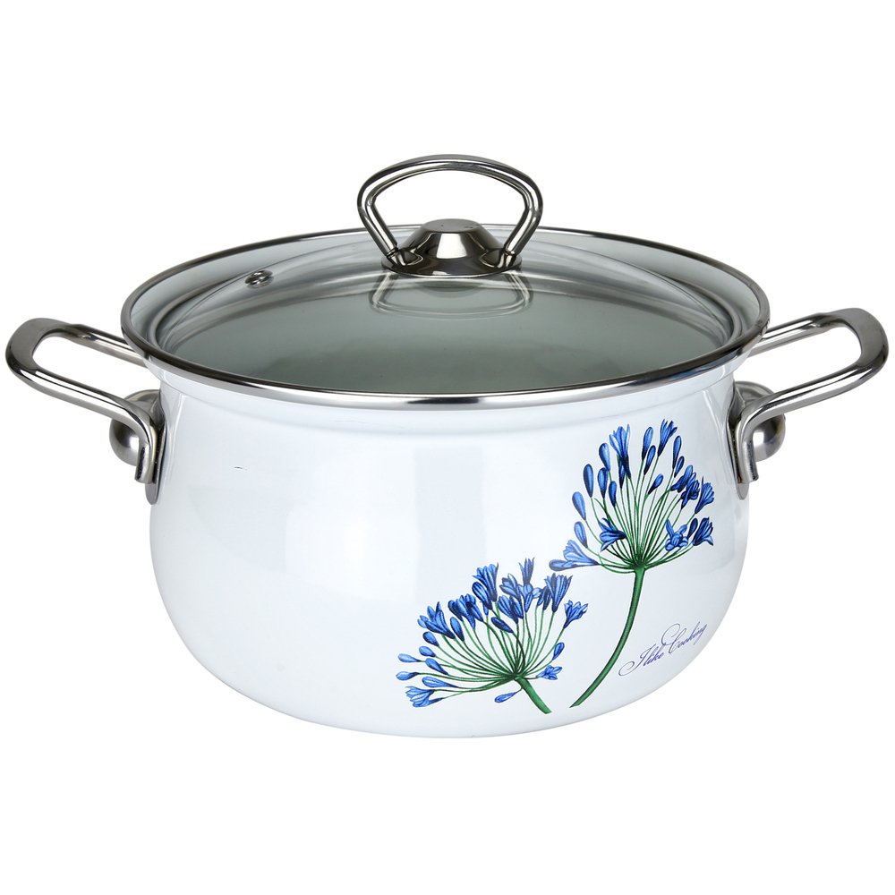 original-8715.jpg Кастрюля Магнитогорская эмаль Укроп 2 л эмалированная сталь (055037) — изображение 1