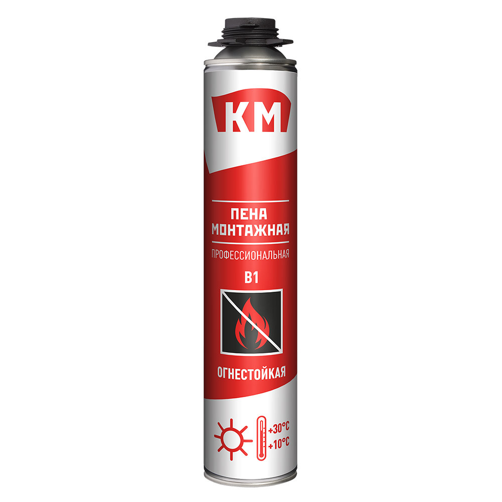 original-8728.jpg Пена монтажная профессиональная КМ B1 огнестойкая 750 мл — изображение 1