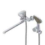 Смеситель для ванны AM.PM Gem хром однорычажный с длинным изливом с лейкой (F90A95000)