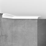 Плинтус потолочный из экополимера ударопрочный 20х20х2000 мм Stenopol C7133