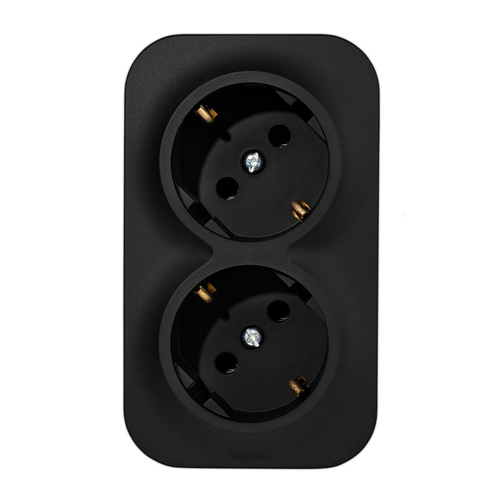 original-8993.jpg Розетка Legrand Quteo накладная черная (782470) — изображение 1