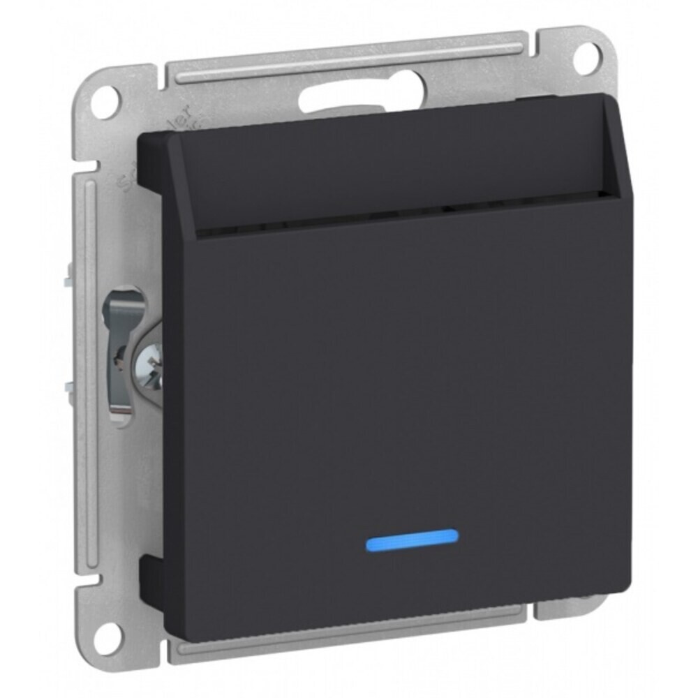 original-900.jpg Выключатель Systeme Electric AtlasDesign карточный встраиваемый карбон с подсветкой (ATN001067) — изображение 1