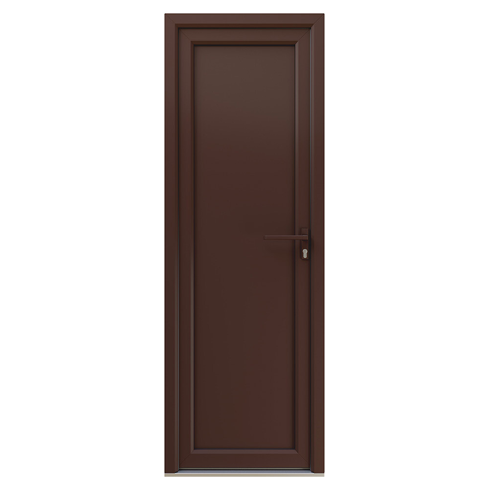 original-9000.jpg Металлопластиковая дверь VEKA 2050х800 мм алюминиевый порог коричневая правая глухая — изображение 1