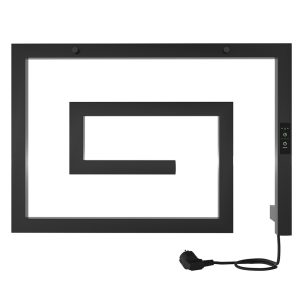 Полотенцесушитель электрический Indigo Lira 405х600 мм 89 Вт с терморегулятором черный муар