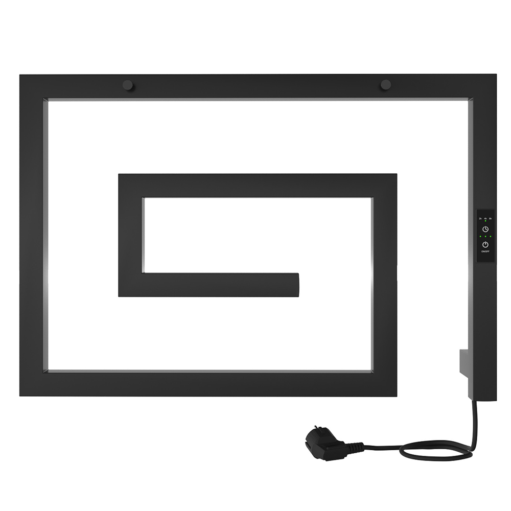 original-9066.jpg Полотенцесушитель электрический Indigo Lira 405х600 мм 89 Вт с терморегулятором черный муар — изображение 1