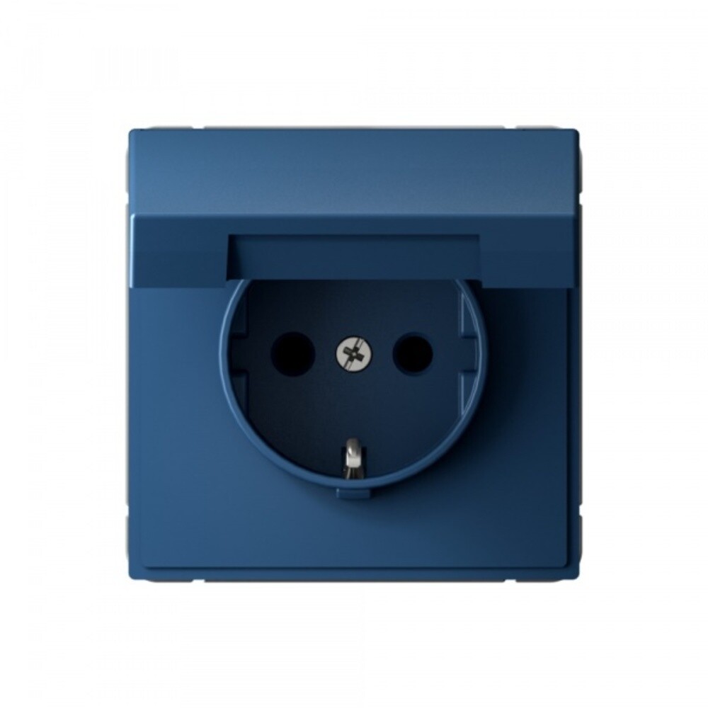 original-9126.jpg Розетка Systeme Electric ArtGallery встраиваемая аквамарин со шторками с крышкой (SE GAL001146) — изображение 1