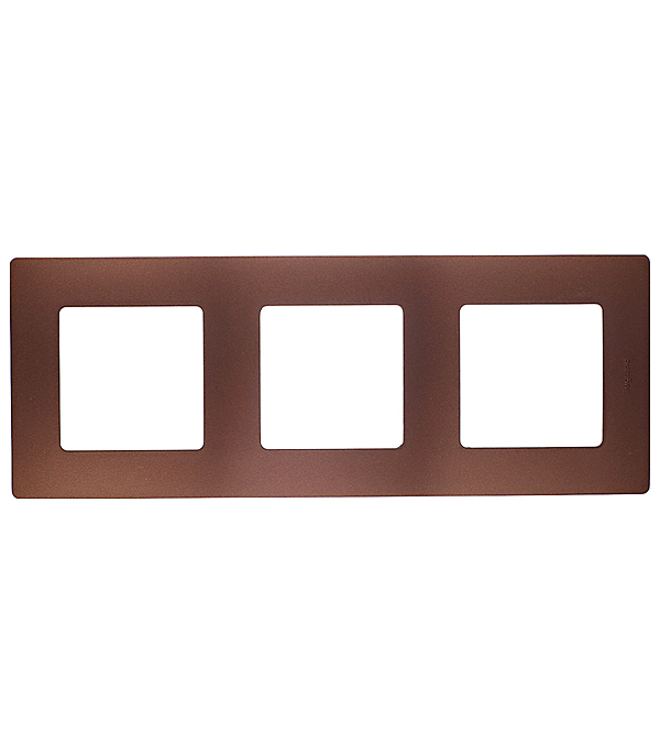 original-9129.jpg Рамка Legrand Etika трехместная какао (672573) — изображение 1