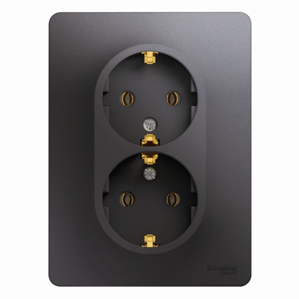 original-9207.jpg Розетка Systeme Electric Glossa встраиваемая графит (GSL001324) — изображение 1