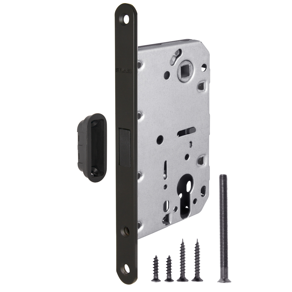 original-9249.jpg Замок врезной магнитный Fuaro M85C-50 для межкомнатной двери под цилиндр черный — изображение 1