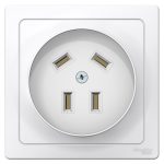 Розетка силовая для электроплит Systeme Electric Blanca скрытая установка с заземлением 3P+N 32 А 440 В IP20 белая (BLNSR003241)