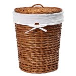 Корзина для белья WasserKraft Leine 410х410х480 мм 51,6 л коричневая (WB-350-M)
