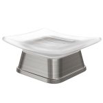 Мыльница для ванной WasserKraft K-5400Nickel настольная стекло/металл никель (K-5429N)