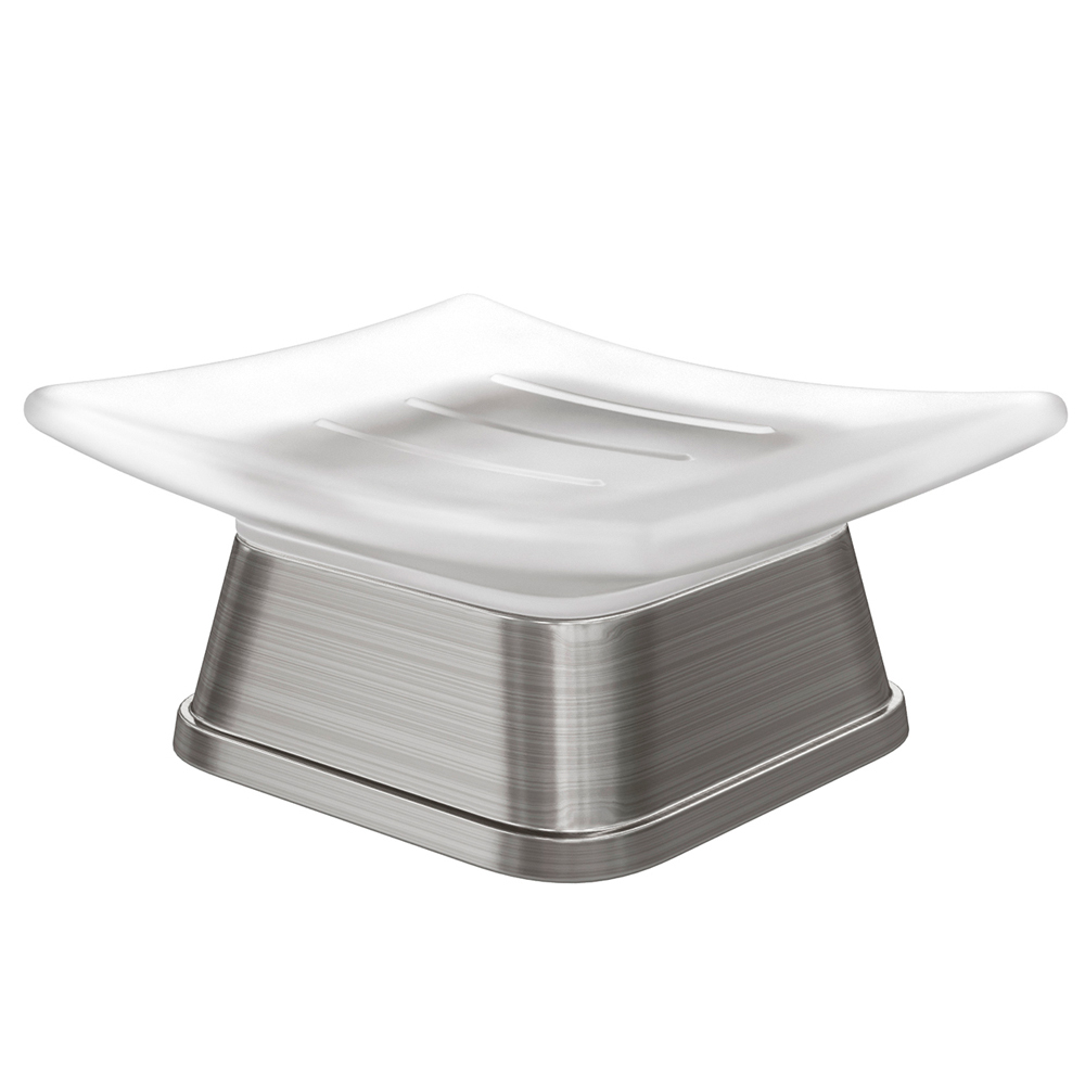 original-9386.jpg Мыльница для ванной WasserKraft K-5400Nickel настольная стекло/металл никель (K-5429N) — изображение 1