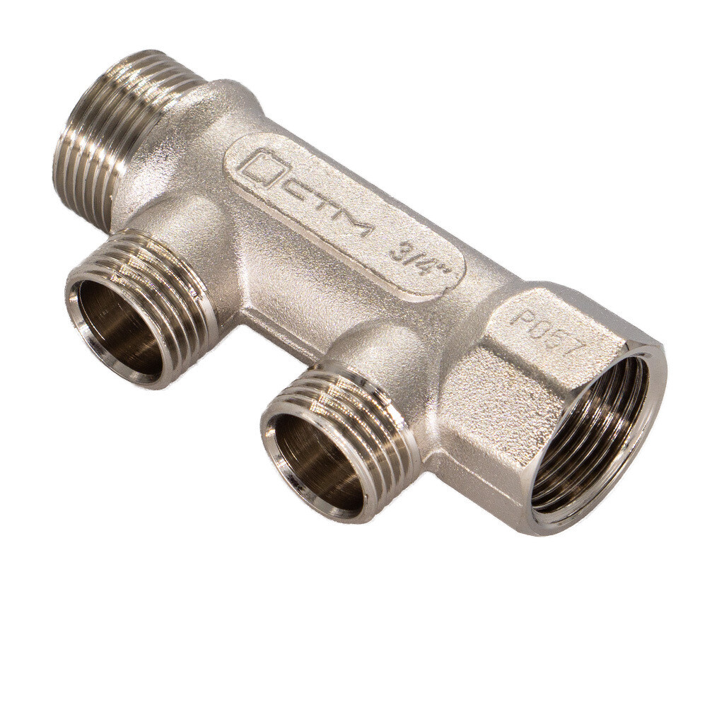 original-9465.jpg Коллектор СТМ 3/4 ВР(г) х 2 выхода 1/2 НР(ш) х 3/4 НР(ш) (C2MM3412) — изображение 1