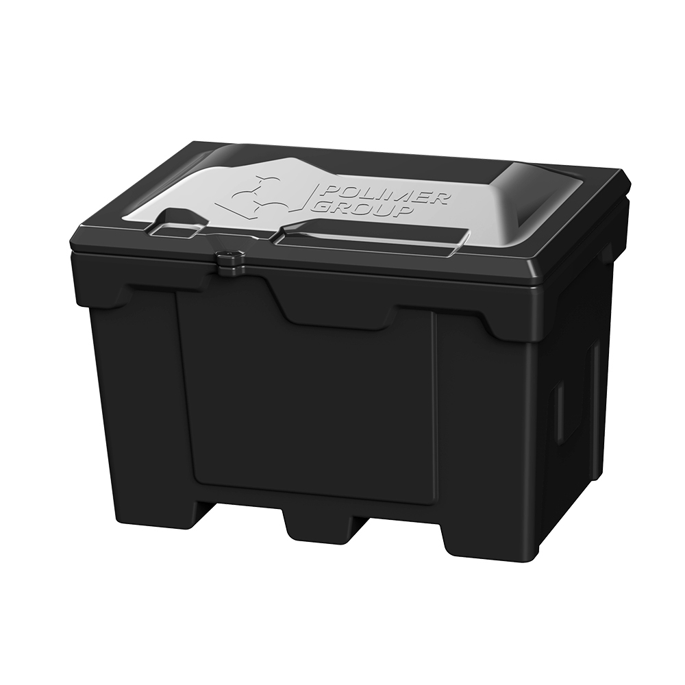 original-947.jpg Ящик для песка и реагентов полиэтиленовый Polimer Group черный 500 л — изображение 1