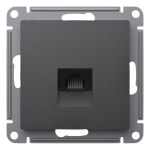 Розетка компьютерная Systeme Electric AtlasDesign встраиваемая базальт RJ45 (ATN001483)