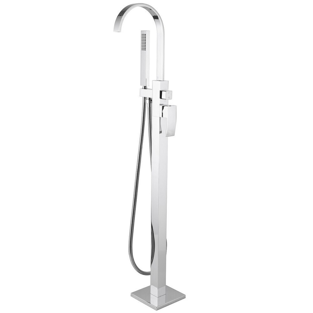 original-9556.jpg Смеситель для ванны напольный Abber Wasserfall хром однорычажный с лейкой (AF8615) — изображение 1