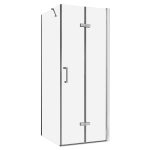 Душевой уголок Abber Zart хром 90х80х195 см прямоугольник стекло прозрачное 6 мм (AG08090P-S81)