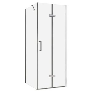 Душевой уголок Abber Zart хром 90х80х195 см прямоугольник стекло прозрачное 6 мм (AG08090P-S81)