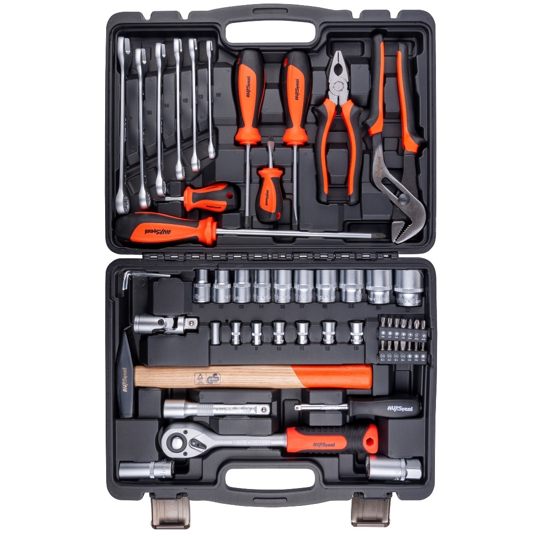 original-9631.jpg Набор инструментов универсальный AV Steel (AV-011056) (56 шт.) — изображение 1